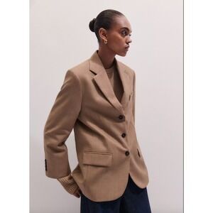 ME+EM Oversized Italian Wool Blazer Women's US 8 Old Money Luxury Preppy Classic